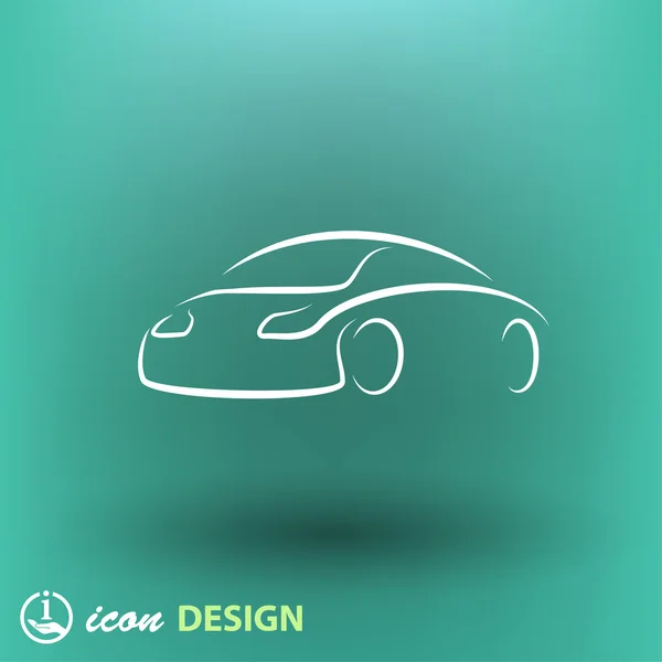 Icône design plat voiture — Image vectorielle