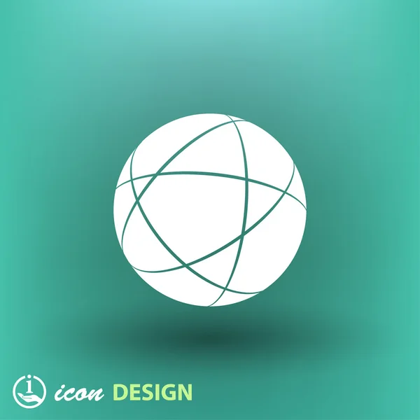 Globe flat design icon — Stock Vector
