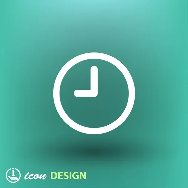 Horloge icône design plat — Image vectorielle