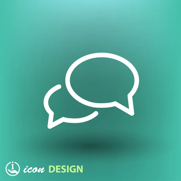 Message ou chat icône design plat — Image vectorielle