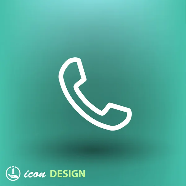 Telefon platt design ikonen — Stock vektor