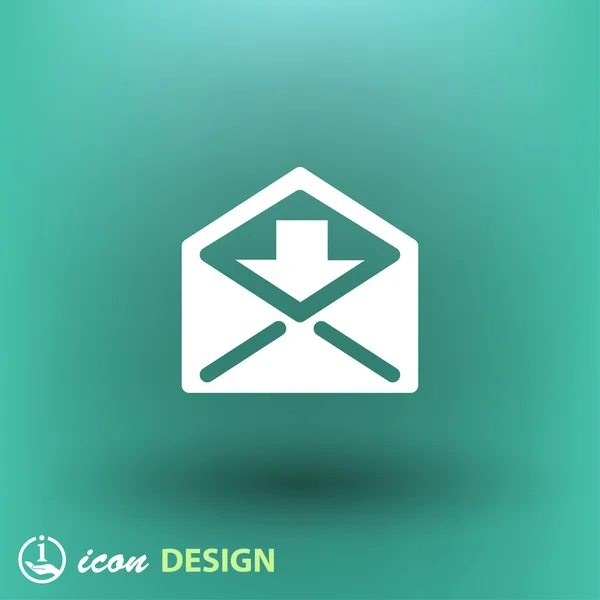 Correo plano icono de diseño — Vector de stock