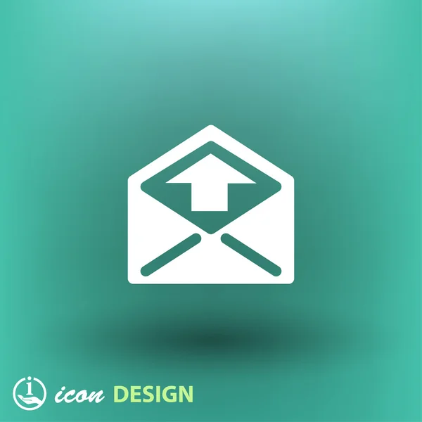 Correo plano icono de diseño — Vector de stock