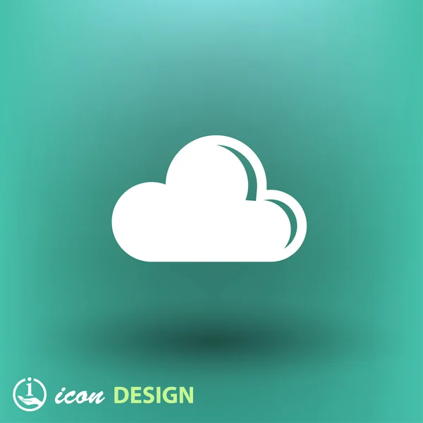 Icône design plat Cloud — Image vectorielle