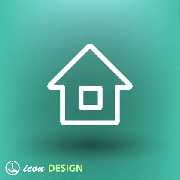 Casa icono de diseño plano — Vector de stock