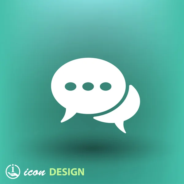 Message or chat flat design icon — Stock Vector