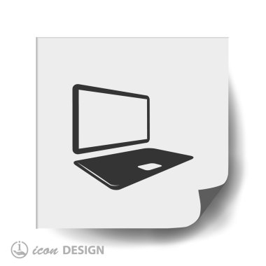 Bilgisayar düz tasarım simgesi