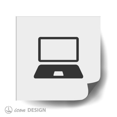 Bilgisayar düz tasarım simgesi