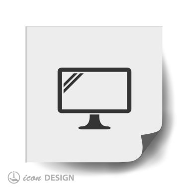 Bilgisayar düz tasarım simgesi