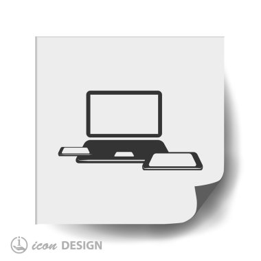 Bilgisayar düz tasarım simgesi