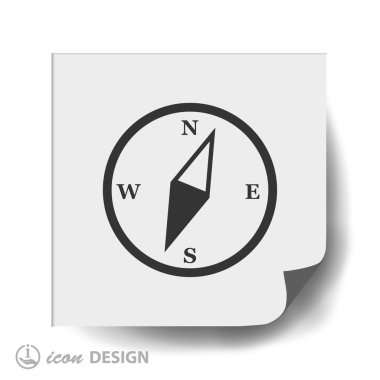 Pusula düz tasarım simgesi 