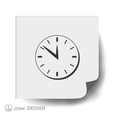 Saat düz tasarım simgesi