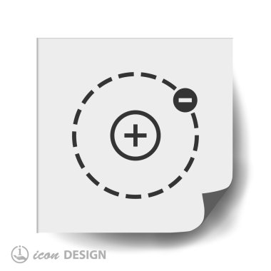 Atom düz tasarım simgesi 