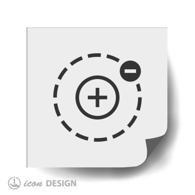 Atom düz tasarım simgesi 