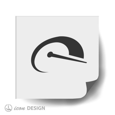 Hız göstergesi düz tasarım simgesi