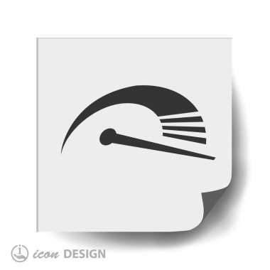 Hız göstergesi düz tasarım simgesi