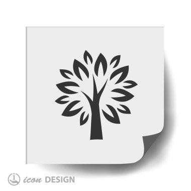 Ağaç düz tasarım simgesi
