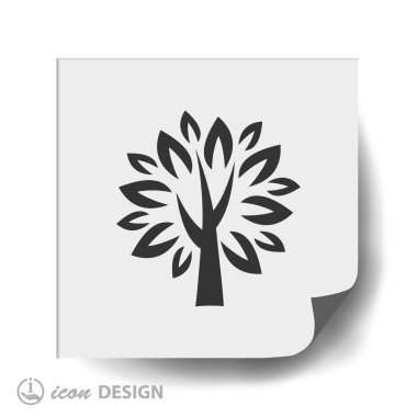 Ağaç düz tasarım simgesi
