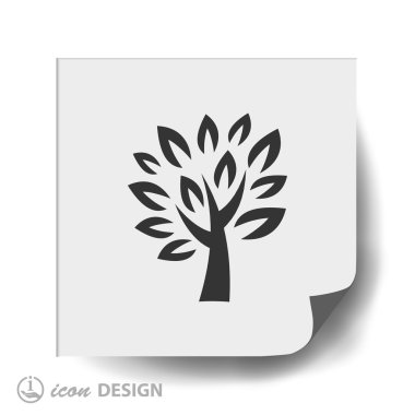 Ağaç düz tasarım simgesi