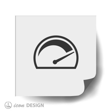 Hız göstergesi düz tasarım simgesi