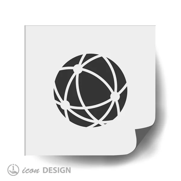 地球のフラットなデザイン アイコン — ストックベクタ