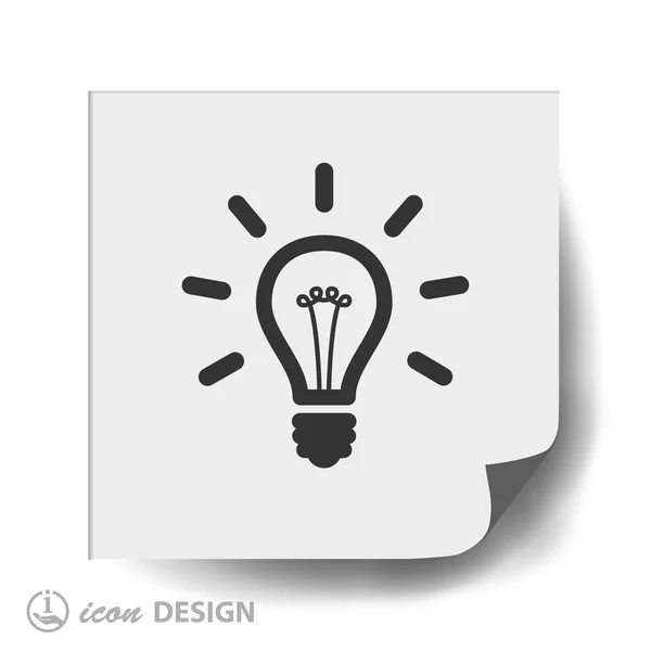 Light bulb flat design icon. — Stock Vector