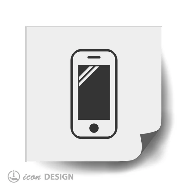 Mobiele telefoon platte ontwerp pictogram — Stockvector