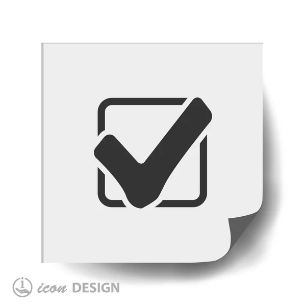 Marca de verificación icono de diseño plano — Vector de stock