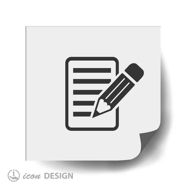 Nota icono de diseño plano — Vector de stock