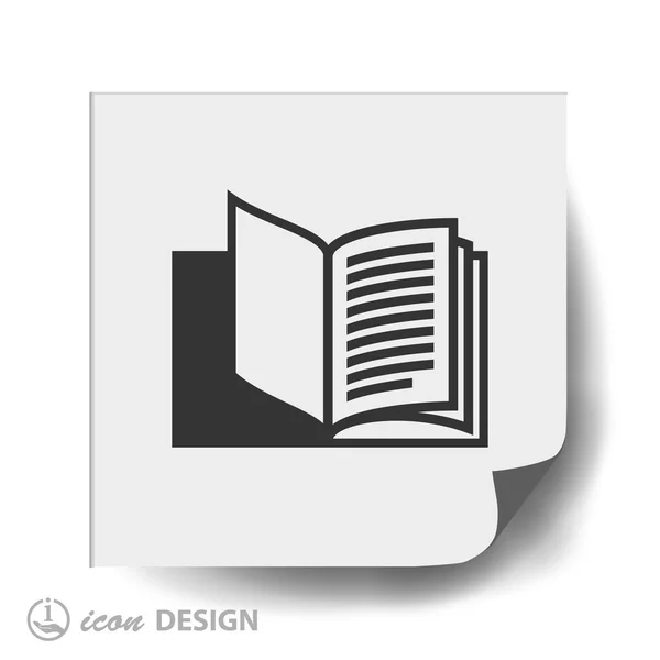 Libro icono de diseño plano — Vector de stock