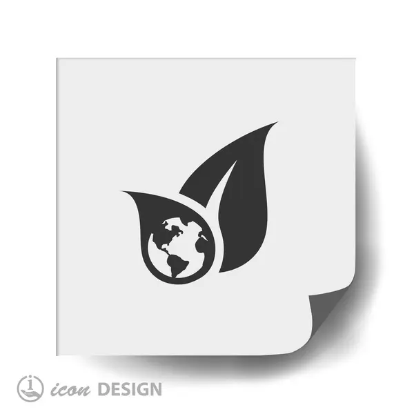 Ícone de design plano Eco — Vetor de Stock
