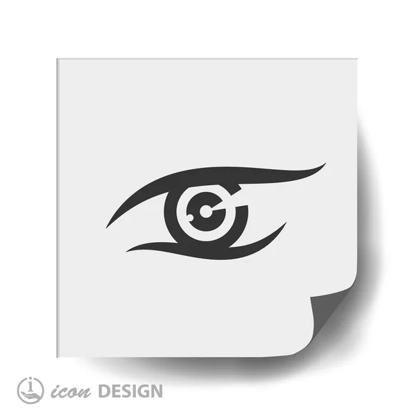 Eye flat design icon — Stock Vector