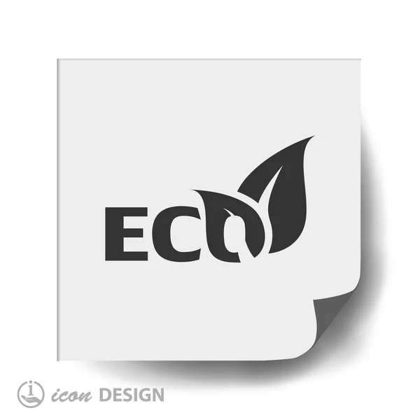 Eco plochý design ikony — Stockový vektor