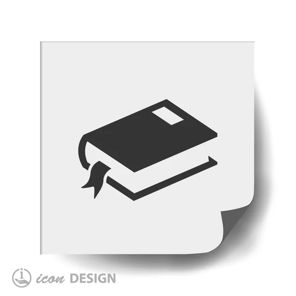 Libro icono de diseño plano — Vector de stock