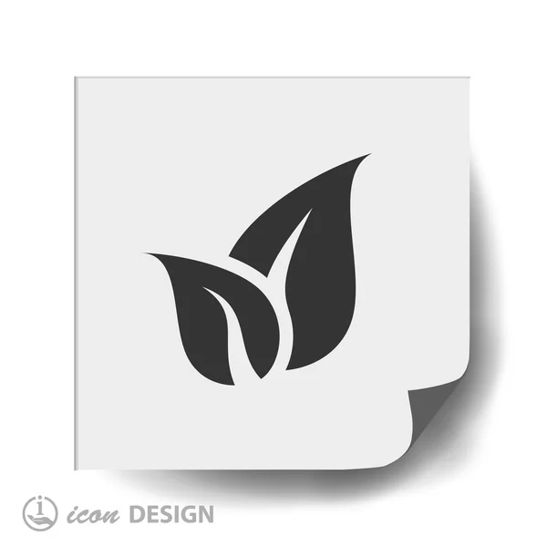 Eco icono de diseño plano — Vector de stock