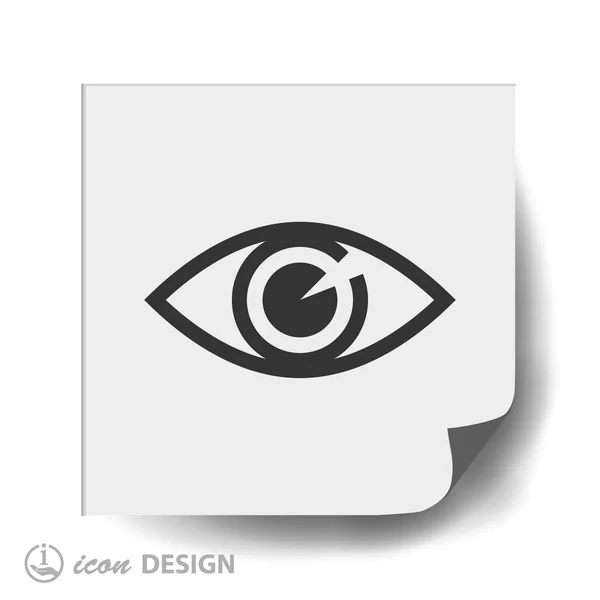Platte ontwerp oogpictogram — Stockvector