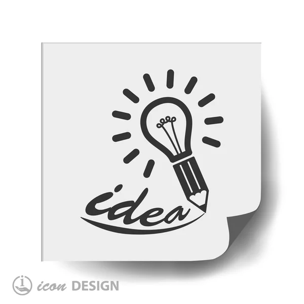 Light bulb flat design icon — Stock Vector