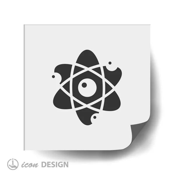 Atoom platte ontwerp pictogram — Stockvector