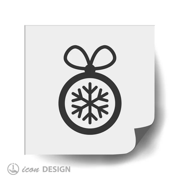 Weihnachtskugel flache Design-Ikone — Stockvektor
