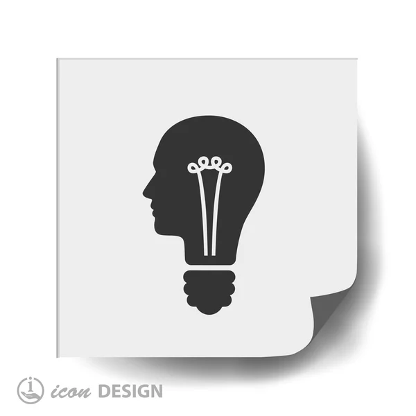 灯泡概念平面设计图标 — 图库矢量图片