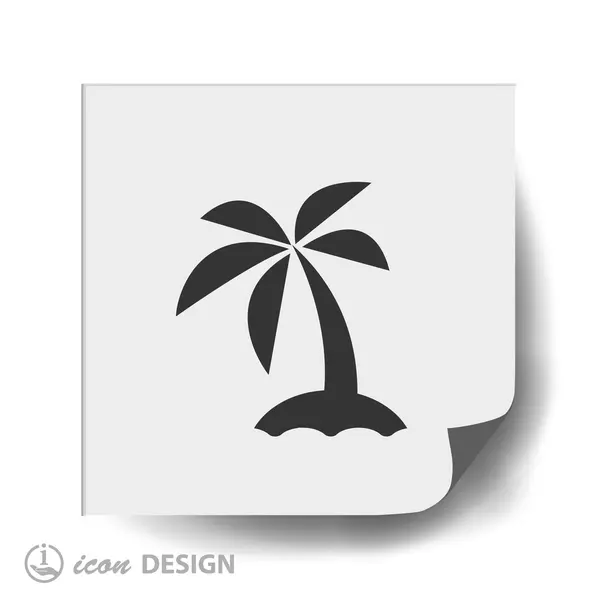 Île icône de design plat — Image vectorielle