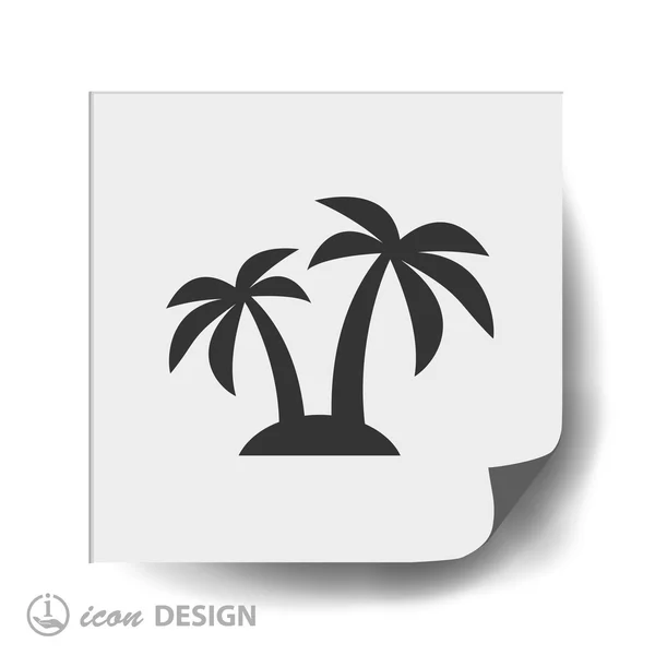 Île icône de design plat — Image vectorielle