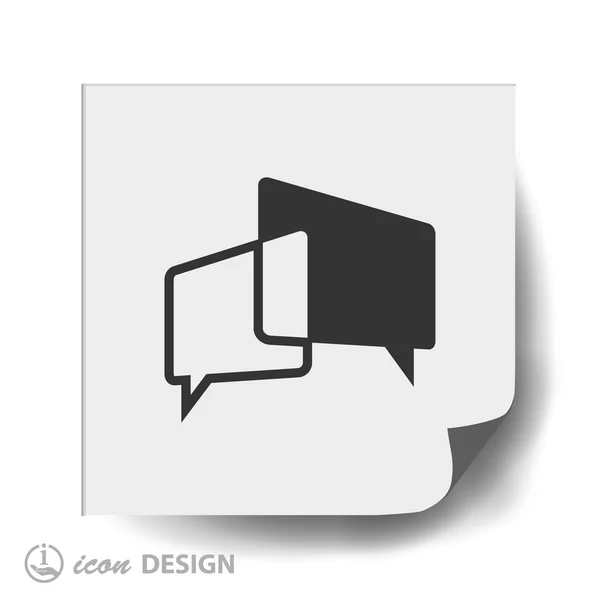 Message or chat flat design icon — Stock Vector