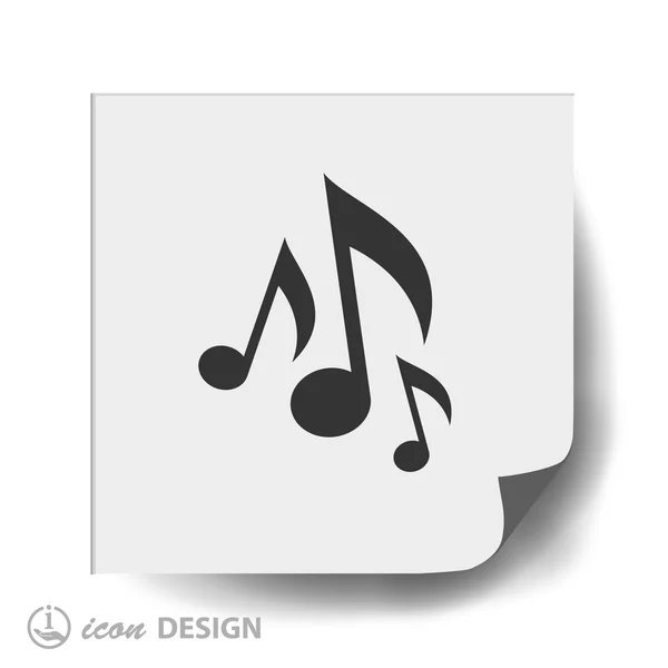 Music notes flat design icon — Stock Vector