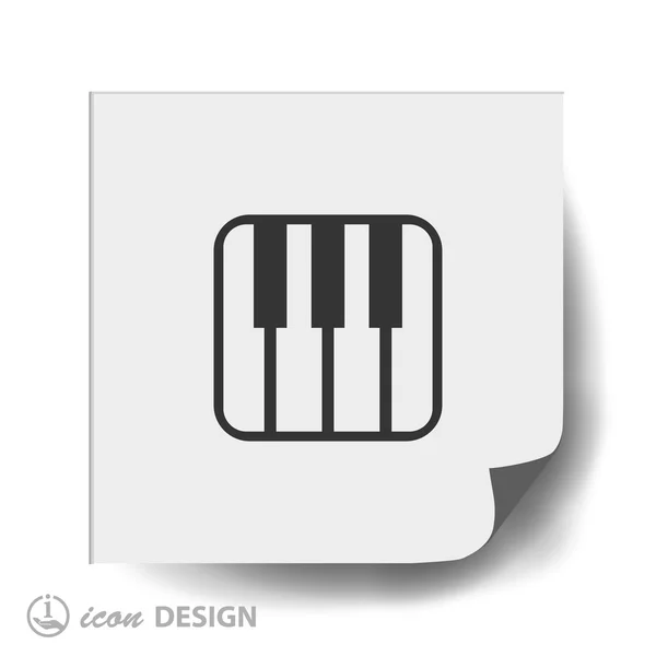Значок музыкальной клавиатуры — стоковый вектор