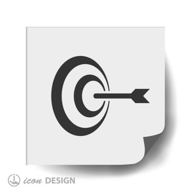 Hedef düz tasarım simgesi 