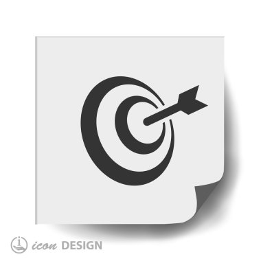 Hedef düz tasarım simgesi 