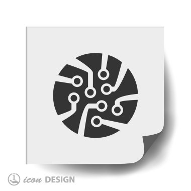 Devre kartı düz tasarım simgesi