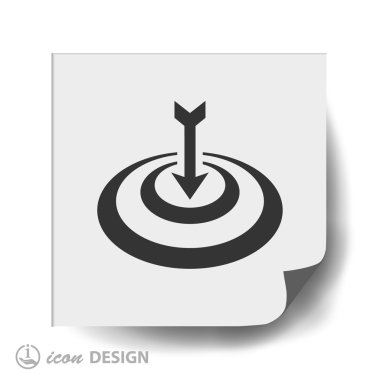 Hedef düz tasarım simgesi 