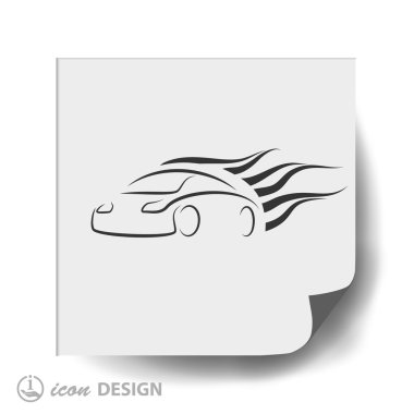 Arabayı düz tasarım simgesi